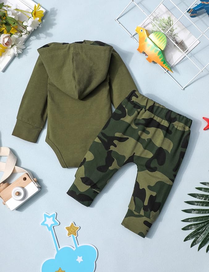 Fommy Newborn Baby Boy Clothes Plaid Letter Print Long Sleeve Hoodies + Long - Image 8