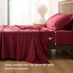 Bedsure Twin Sheets Set, Cooling Sheets Twin Size Bed Set, Rayon Derived from - Image 2