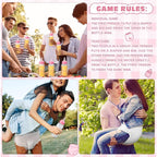 4 Sets Bottle Chug Baby Shower Games Juegos Para Plastic Baby Bottles Bibs - Image 6