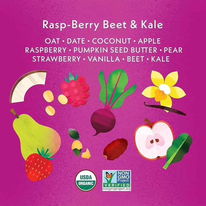Once Upon A Farm Organic Toddler Soft Baked Bar, Rasp-Berry, Beet and Kale - Image 4