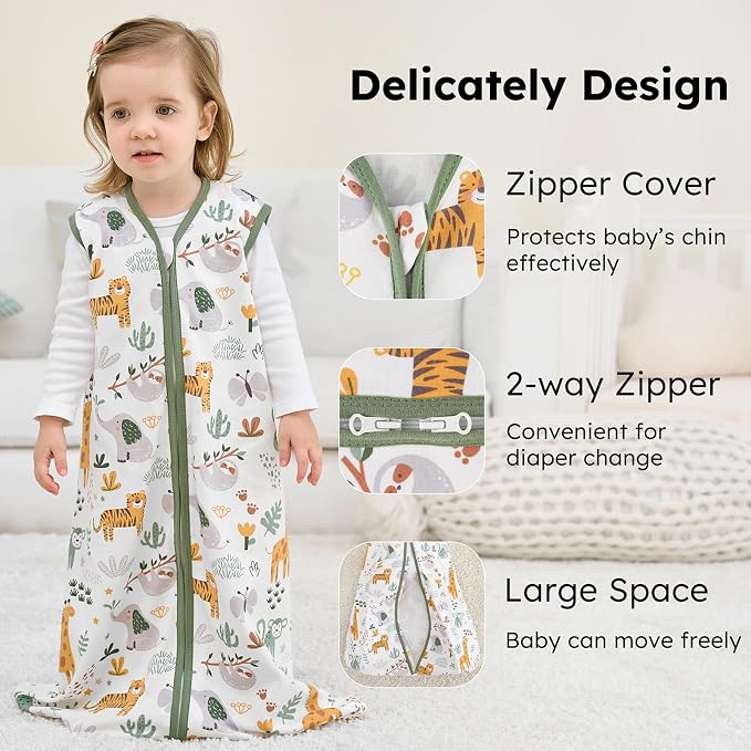 Baby Sleep Sack 12-18 months, 100% Cotton Sleeping Sack - Image 2