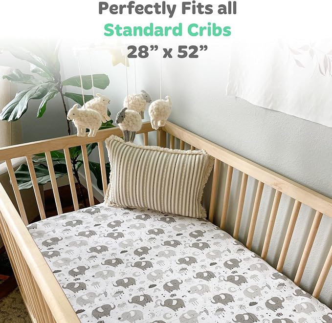 Baby Fitted Crib Mattress Sheets Set - Image 2