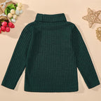 DEFAHN 2 Pack Toddler Unisex Solid Turtleneck T-Shirt Long Sleeve Ribbed - Image 6