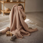 Knitted Organic Cotton Baby Blanket- Swaddle Blanket - Image 2