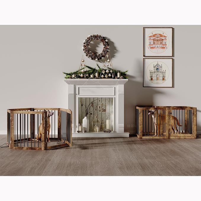 Vantas Folding Pet Gate 144" Wide, Freestanding Pet Gate, Puppy Safety Fence - Image 3