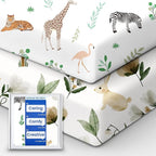Crib Sheet Netural, Premium Soft Safari Jersey Knit Fitted Crib Sheet, Crib by TotBasic%7CRedesigntheBasic