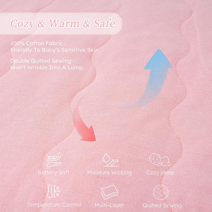 Looxii Baby Sleep Sack 6-12 Months 2.5 TOG Baby Wearable Blanket, Cotton - Image 5