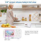 VTech Video Baby Monitor with 1000ft Long Range, Auto Night Vision, 2.8” Screen - Image 4