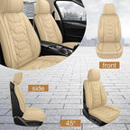 Pariitadin Leather Car Seat Covers Full Set, Waterproof Breathable Faux Leather - Image 4