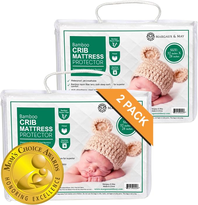 Margaux & May Crib Mattress Protector Pad 2 Pack by MargauxMay