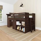 Max & Lily Modern Farmhouse Twin Low Loft Bed by MaxLily