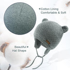 XIAOHAWANG Baby Hat Cute Bear Toddler Earflap Beanie Warm - Image 5