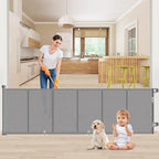 Upgrade 120 inch Retractable Baby Gates, EZIGO Extra Wide Baby Gate by EZIGO
