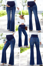 BLENCOT Maternity Jeans for Women Over Belly Pregnancy Pants Comfy Pregnant - Image 2