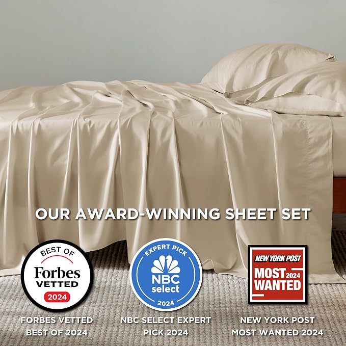 Bedsure Queen Sheets, Rayon Derived from Bamboo, Queen Cooling Sheet Set - Image 2