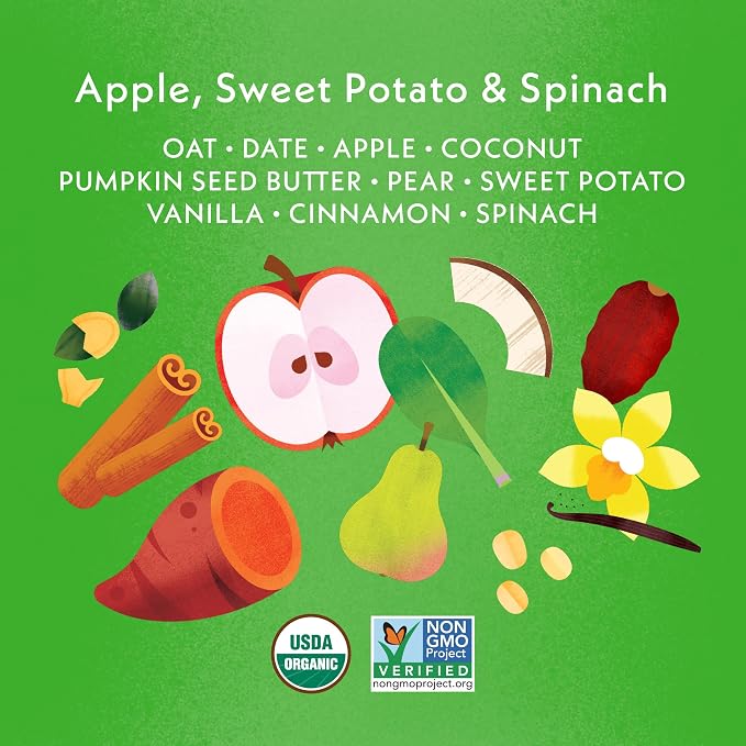 Once Upon A Farm Organic Toddler Soft Baked Bar, Sweet Potato and Spinach - Image 9