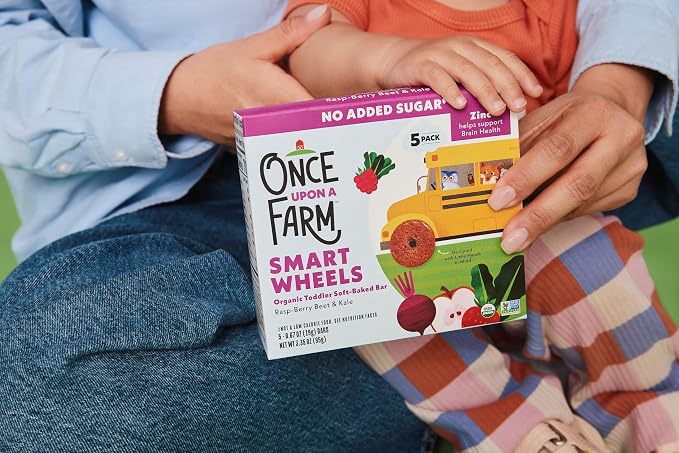 Once Upon A Farm Organic Toddler Soft Baked Bar, Rasp-Berry, Beet and Kale - Image 2