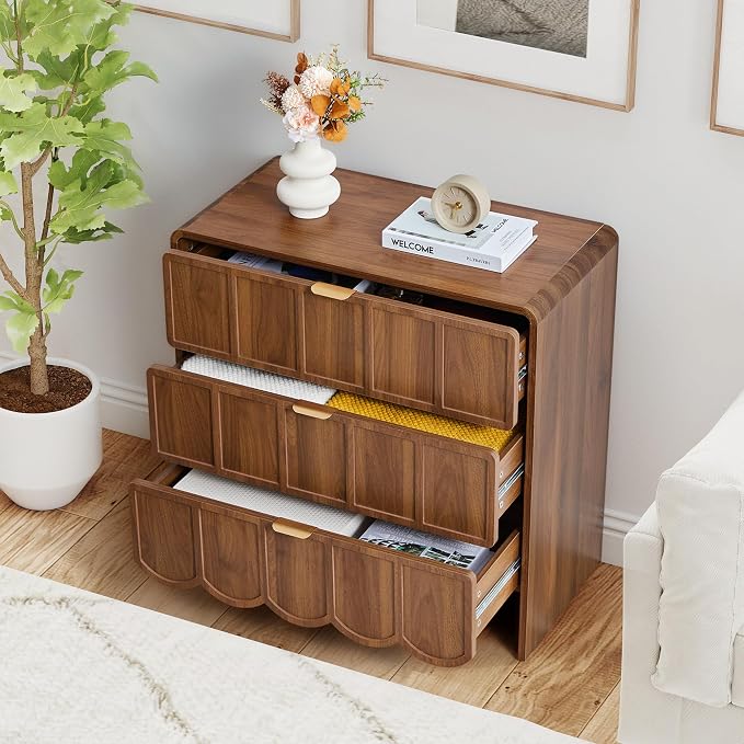 3 Drawer Dresser for Bedroom, Modern Closet Chest of Drawers - Image 5