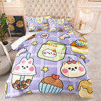 QOOMO Kawaii Bear Comforter Set by QOOMOHOME