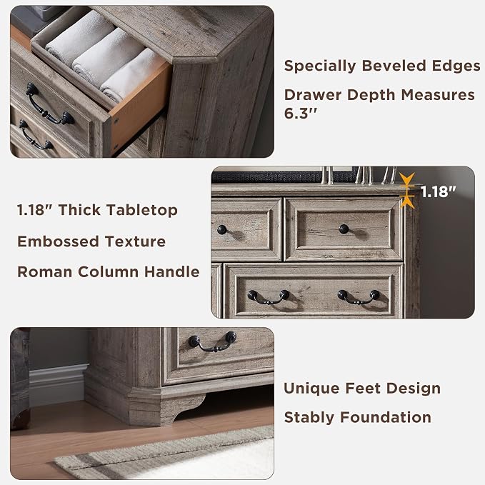 T4TREAM Farmhouse 7 Drawers Dresser - Image 5