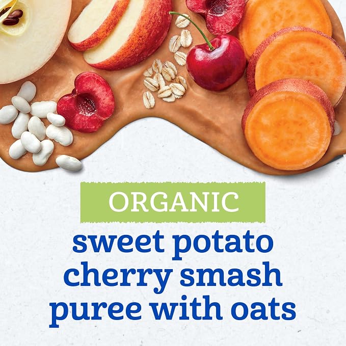 Gerber Toddler Food, Organic Sweet Potato Cherry Smash Puree Pouch, Toddler - Image 4