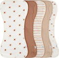 Gerber Baby Unisex Burp Cloths 5-Pack, Rust Tan, Size 10.5" x 21" by Gerber