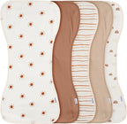 Gerber Baby Unisex Burp Cloths 5-Pack, Rust Tan, Size 10.5" x 21" by Gerber