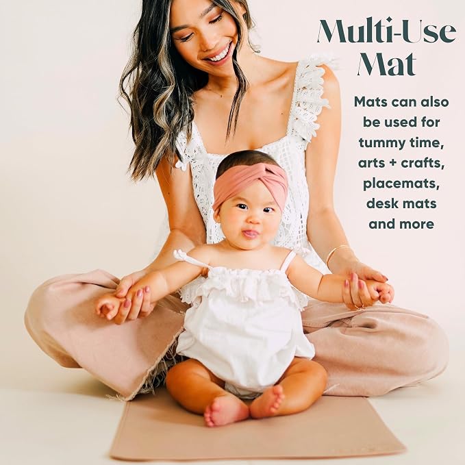 Ava + Oliver Vegan Leather Baby Changing Mat - Image 2