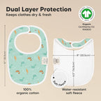 8-Pack Organic Baby Bibs for Boys, Girls - Image 3