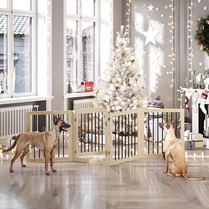 Vantas Folding Pet Gate 96" Wide, Freestanding Pet Gate, Puppy Safety Fence - Image 2