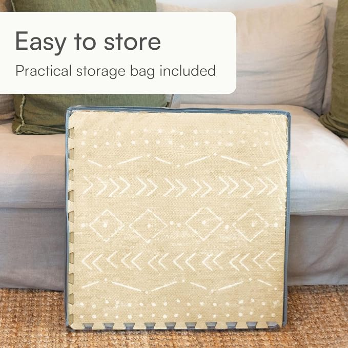 Lillefolk Baby Play Mat for Floor – 6x8ft Beige | Soft Non Toxic Premium EVA - Image 9