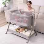 Ezebaby Baby Bassinet Bedside Crib, 3-in-1 Rocking Bassinets Bedside Sleeper by EzebabyOfficialPage