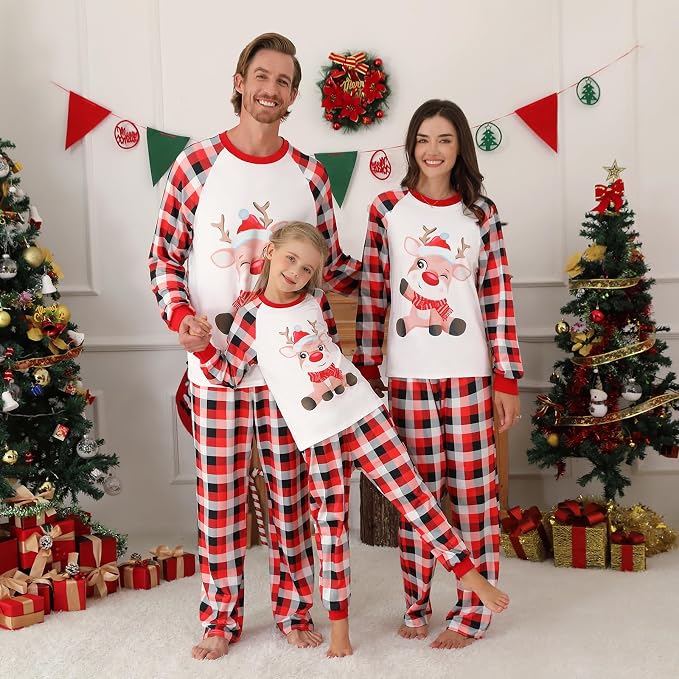 Weixinbuy Family Pajamas Set Christmas Pjs Matching Clothes Pajamas - Image 4