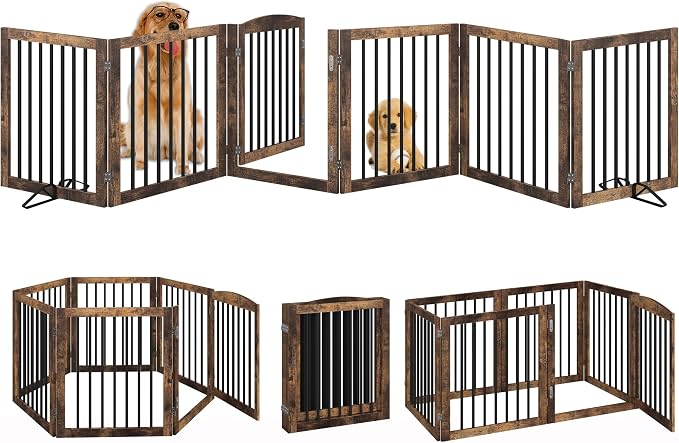 Vantas Folding Pet Gate 144" Wide, Freestanding Pet Gate, Puppy Safety Fence - Image 4
