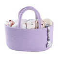 Baby Diaper Caddy Organizer Cotton Rope Nursery Storage Bin Basket Portable by XUANGUO