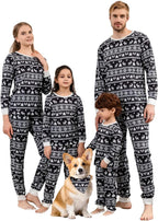 Schbbbta Family Matching Pajamas Holiday Sleepwear Long Sleeve Pjs Sets by SchbbbtaTouchYourLife