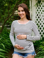 Maternity Shirts Long Sleeve Pregnancy Top - Image 5