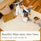 Lillefolk Baby Play Mat for Floor – 6x6ft Beige | Soft Non Toxic Premium EVA - Image 2