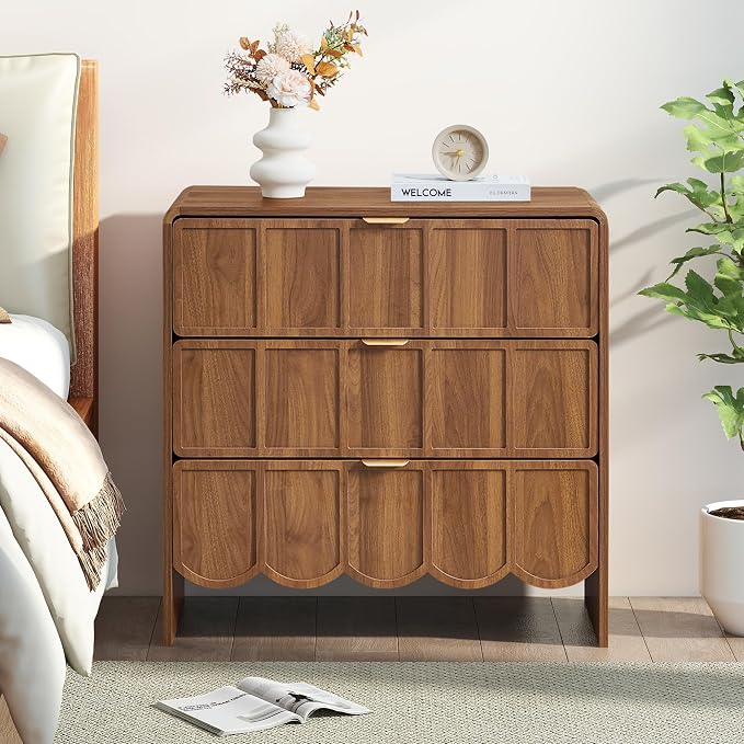 3 Drawer Dresser for Bedroom Set of 2, Modern Closet Chest of Drawers - Image 8
