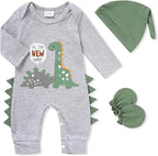GRNSHTS Newborn Baby Boy Romper Coming Home Outfits Letter Print Bodysuit by GRNSHTS