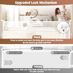 160" Retractable Baby Gate Extra Wide, Mesh Gate Long Child Gate Pet Gate - Image 6