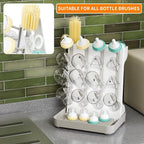 SuoXing Vertical Baby Bottle Drying Rack, Space Saving Countertop Baby Drying - Image 4
