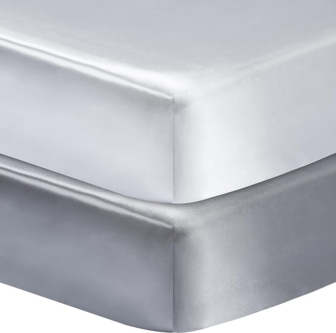 2 Pack Silk Crib Sheets for Baby by GUNTAIL