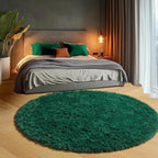 ONASAR Dark Green Round Area Rugs 6ft, Ultra Soft Bedroom Circle Rug - Image 3