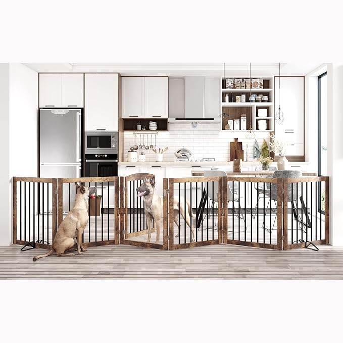 Vantas Folding Pet Gate 144" Wide, Freestanding Pet Gate, Puppy Safety Fence by Vantas