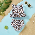 Aalizzwell Toddler Baby Girl Bathing Suit Two Piece Swimsuit Bikini Beach Wear - Image 3