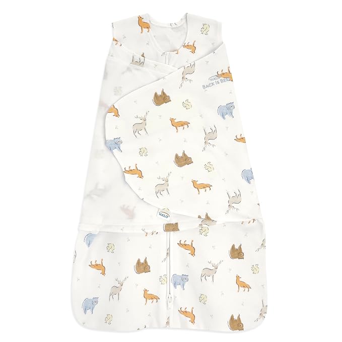 HALO 100% Cotton Sleepsack Swaddle, 3-Way Adjustable Wearable Blanket, TOG 1.5 by HALO