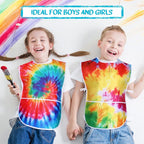 SATINIOR 2 Pieces Kids Art Smock Toddler Apron Waterproof Painting Artist Apron - Image 5