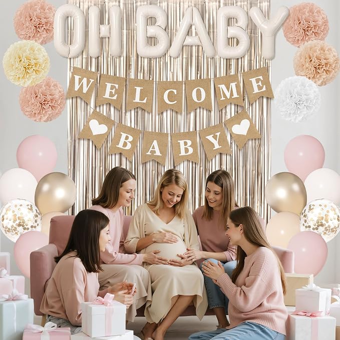Ouddy Party Champagne Gold Boho Baby Shower Decorations - Image 6