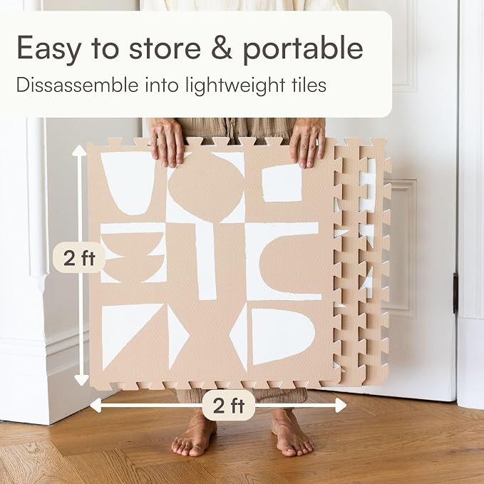 Lillefolk Baby Play Mat for Floor – 6x8ft Terracotta | Soft Non Toxic Premium - Image 6